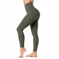 Legging de sport femme M vert kaki taille haute extensible