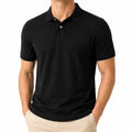 Polo homme taille M noir en maille à manches courtes style classique